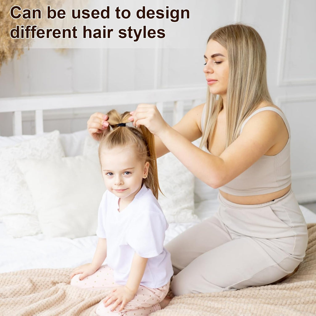150 PCS Black Hair Ties for Women Men Girls, 4MM Elastic Hair Bands Ponytail Holders, Thick Curly Hair Long-Lasting Braids, Premium Hair Elastics Tie