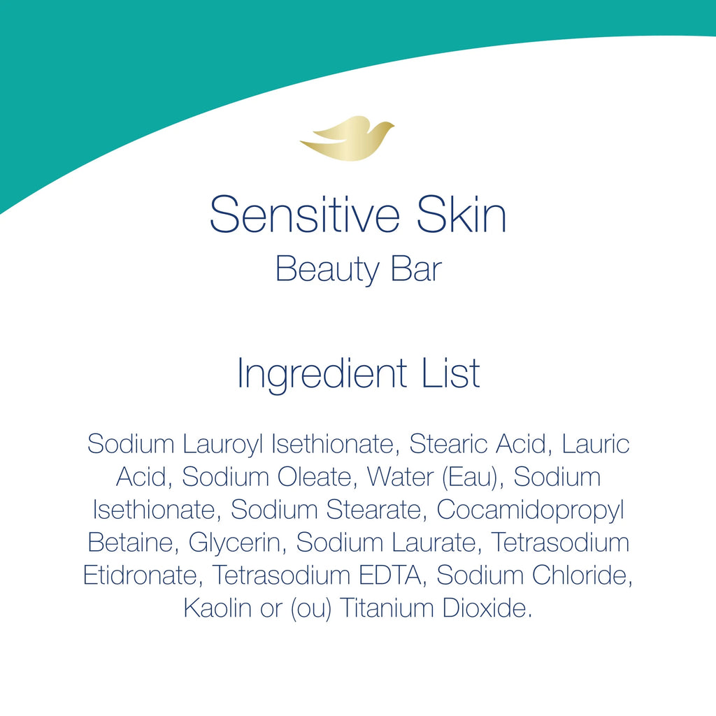 Beauty Bar Women'S Bath Soap Sensitive Unscented Hypoallergenic for Sensitive Skin, 3.75 Oz 2 Bars